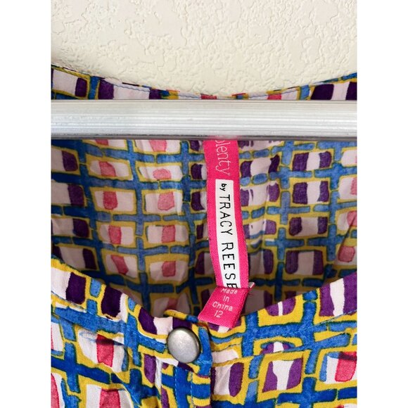 Plenty by Tracy Reese Womens Printed Sleeveless Casual Dress Size 12 Multicolor - Picture 3 of 12